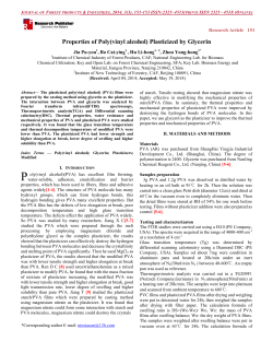 Properties of Poly(vinyl alcohol) Plasticized by Glycerin