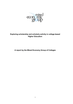 Exploring scholarship and scholarly activity in college
