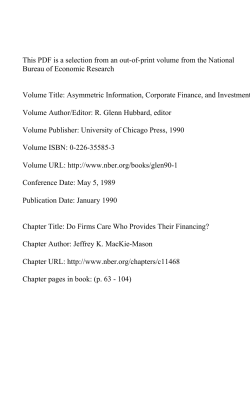 Do Firms Care Who Provides Their Financing?