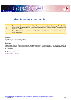 Autoimmune myasthenia