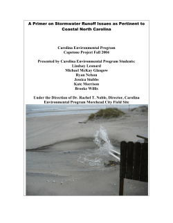 Capstone Stormwater Runoff Coastal North Carolina
