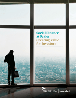 Social Finance at Scale: Creating Value for Investors