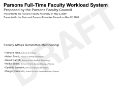Parsons Full-Time Faculty Workload System
