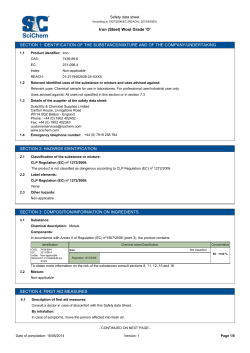 Iron (Steel) Wool Grade `O` SECTION 1: IDENTIFICATION OF THE