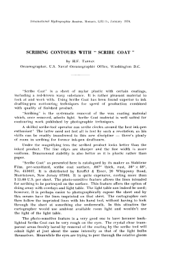 SCRIBING CONTOURS WITH &ldquo; SCRIBE COAT &rdquo;