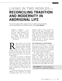 liViNg iN TWo WoRldS&mdash; REcoNciliNg TRAdiTioN ANd modERNiTy