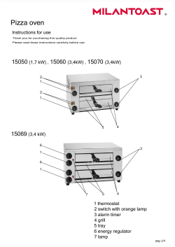 Pizza Ovens Operation Manual