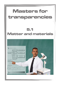 Masters for transparencies