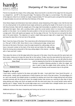 Sharpening of the Alan Lacer Skews
