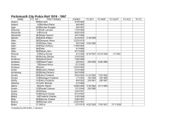 Portsmouth City Police Roll 1918 - 1967