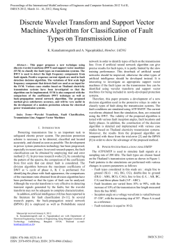 Discrete Wavelet Transform and Support Vector Machines