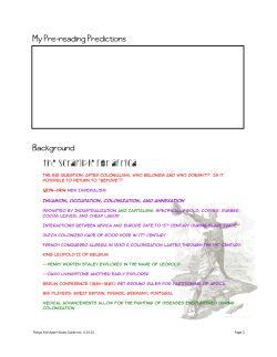 Things Fall Apart Background Note