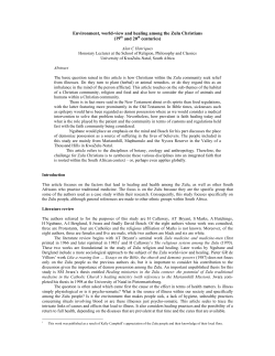 Environment, world-view and healing among the Zulu Christians