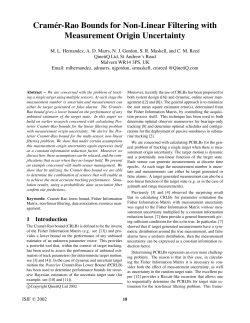 Cramer-Rao Bounds for Non-Linear Filtering with Measurement