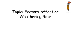 Products of Weathering - T