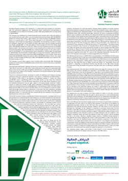 Prospectus Alandalus Property Company Financial Advisor