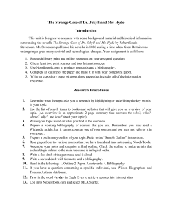 The Strange Case of Dr. Jekyll and Mr. Hyde