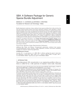 SBA: A Software Package for Generic Sparse Bundle - FORTH-ICS