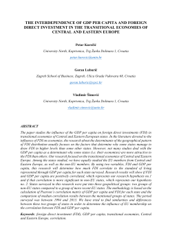 the interdependence of gdp per capita and foreign direct investment