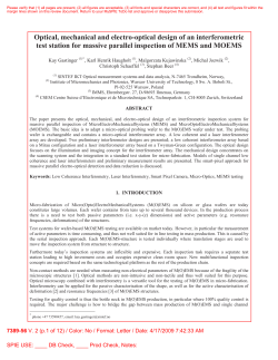 Optical, mechanical and electro-optical design of an