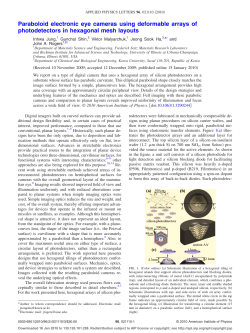Paraboloid electronic eye cameras using deformable arrays of