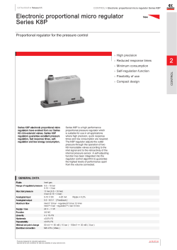 2 Electronic proportional micro regulator Series K8P