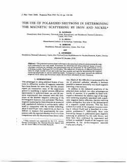 the use of polarized neutrons in determining the