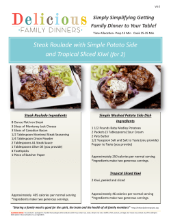 for 4 - Delicious Family Dinners