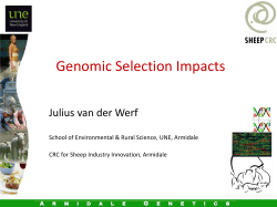 Impact of Genomic Selection on Response - Julius van der Werf