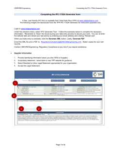Completing the IPC-1752A Generator form