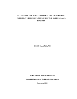 PATTERN OF ABDOMINAL INJURIES