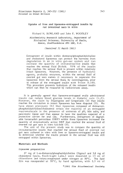 Uptake of free and liposome-entrapped insulin by rat intestinal sacs