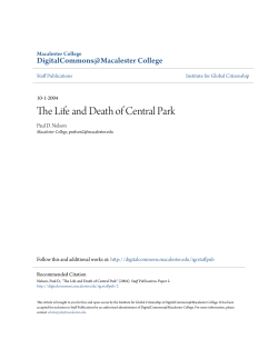 The Life and Death of Central Park