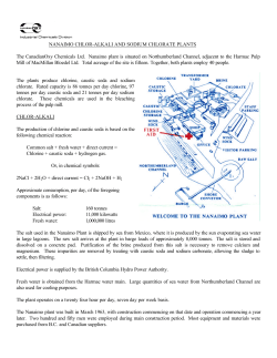 NANAIMO CHLOR-ALKALI AND SODIUM CHLORATE PLANTS The