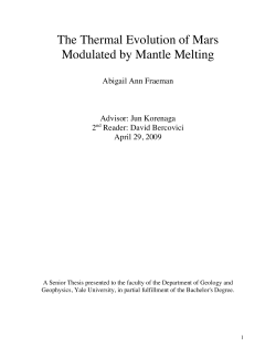 The Thermal Evolution of Mars Modulated by Mantle Melting