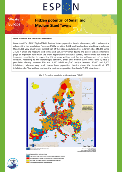 Hidden potential of small and medium sized towns