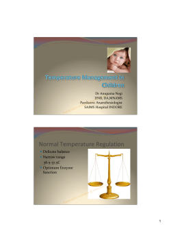 Temperature Management in Children Normal Temperature
