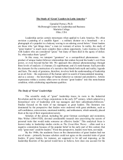 The Study of `Great Leaders` in Latin America
