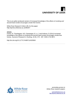 Increased knowledge of the effects of smoking and second