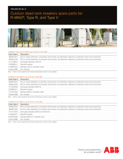 Outdoor Breaker Spare Parts List