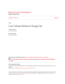 Low Calcium Rickets in Young Cats - Iowa State University Digital