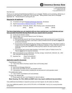Dear Borrower: - Greenfield Savings Bank