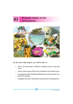 Dynamic nature of the environment