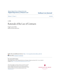 Rationale of the Law of Contracts