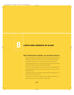 LISTS AND ARRAYS IN ALICE