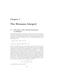 The Riemann Integral