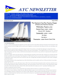 August - Astoria Yacht Club