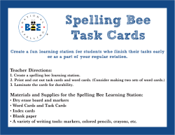 Spelling Bee Task Cards