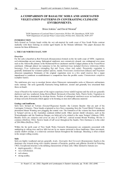 a comparison of basaltic soils and associated
