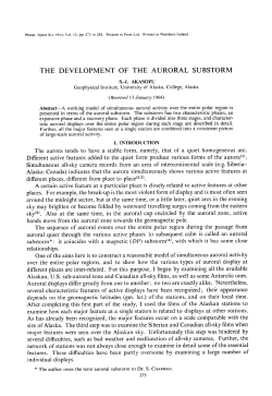 THE DEVELOPMENT OF THE AURORAL SUBSTORM